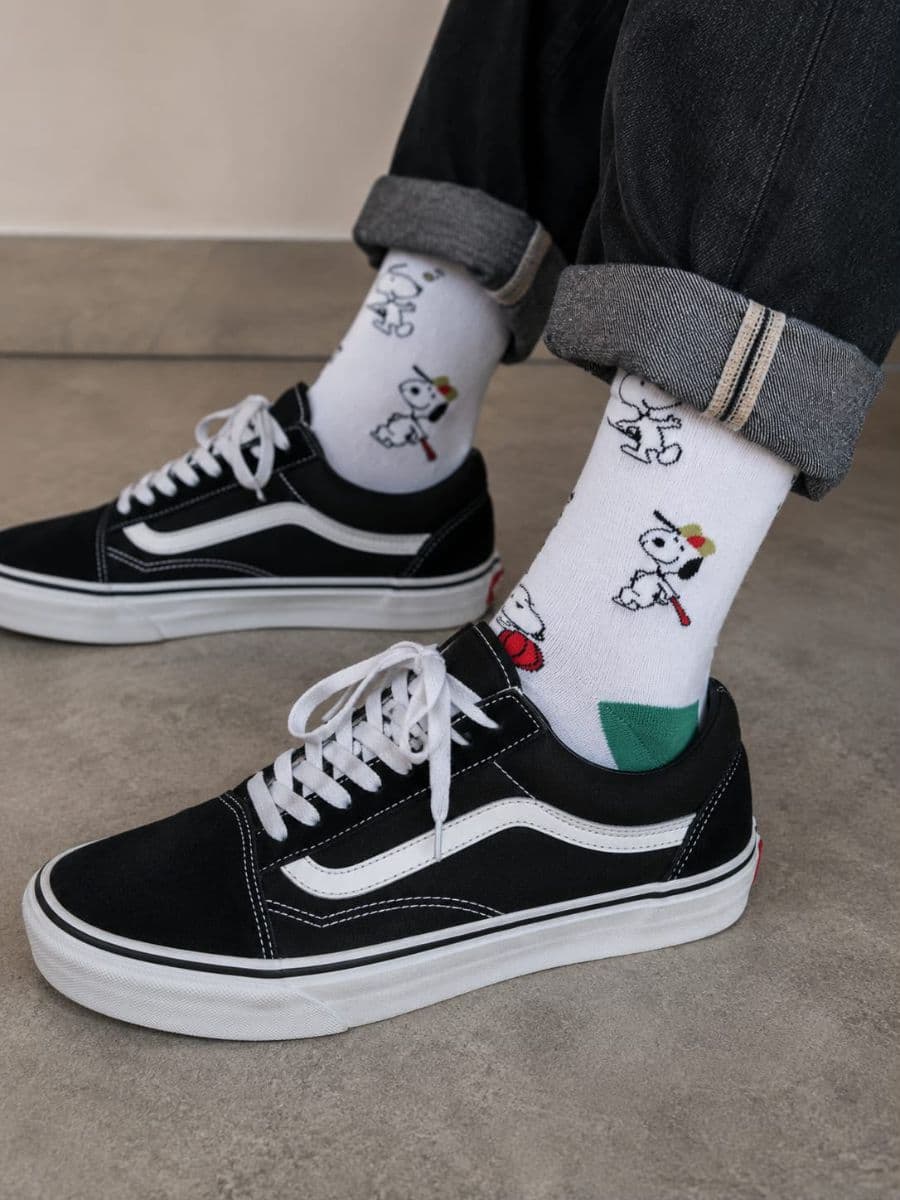Meias Snoopy Branca