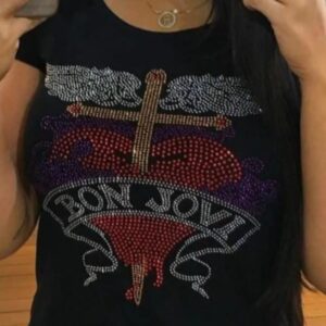 T-shirt em Pedraria | Bon Jovi